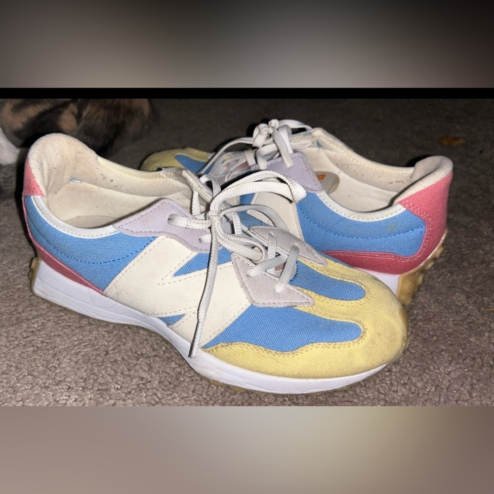 New Balance Women's Sneakers in Blue, Yellow, and Pink